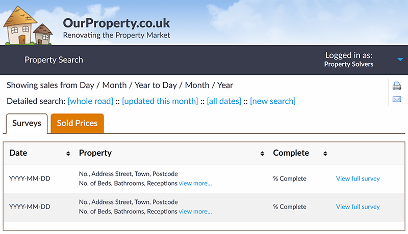 Our Property House Survey Our Property House Survey
