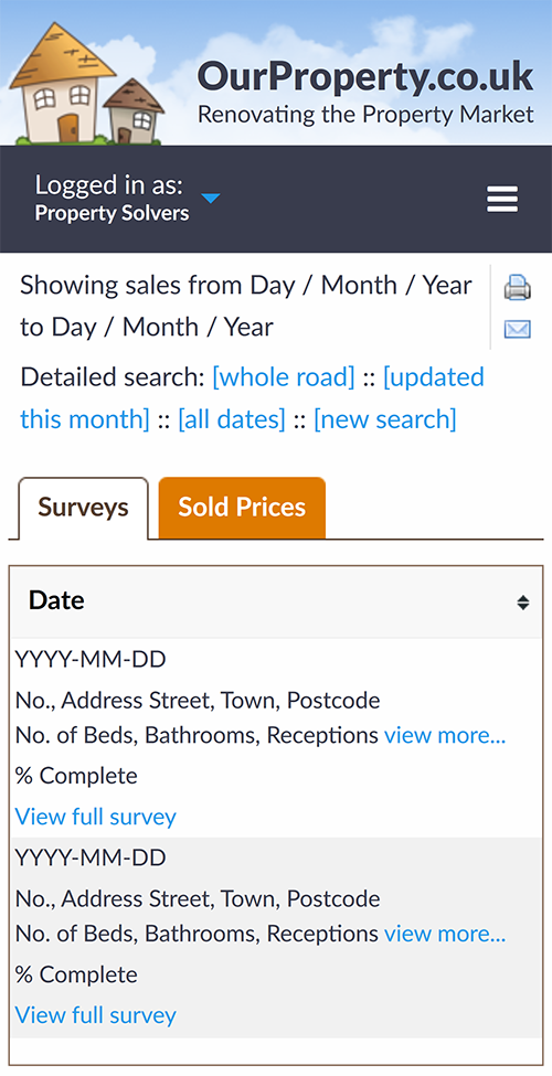 Our Property House Survey Our Property House Survey