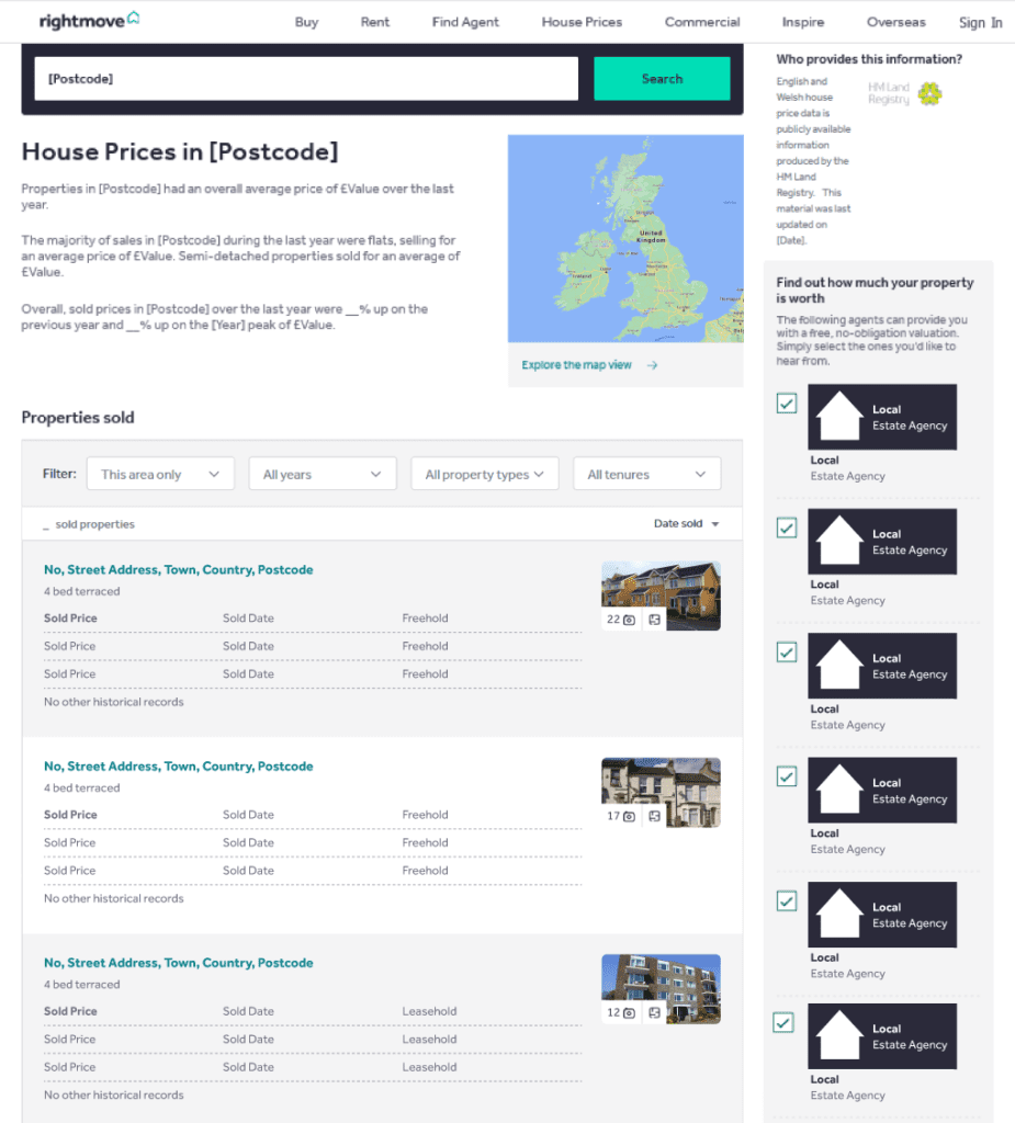 Rightmove House Valuation