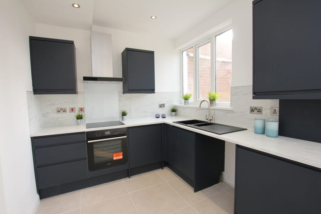 Wensley Avenue, Hull - Stylish Midnight Blue Kitchen