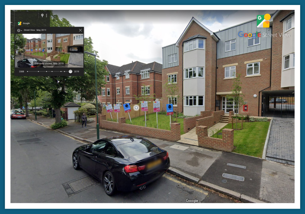 Google Maps (Stret View) Snapshot of a South London New Build Development